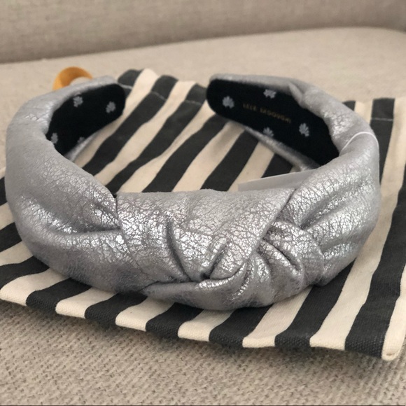 Lele Sadoughi Accessories - Lele Sadoughi silver faux leather headband